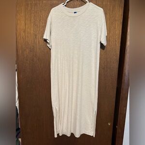 Cotton t-shirt material maxi dress- Large